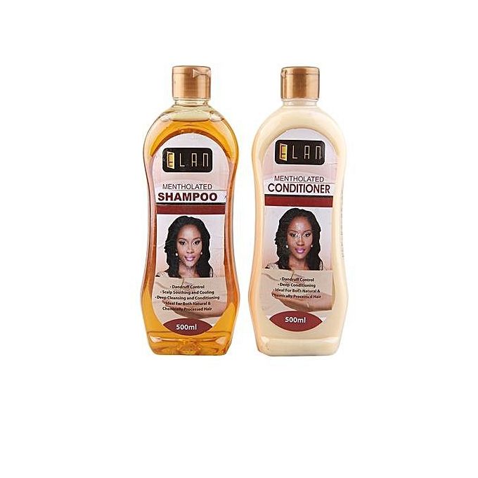 Elan Dandruff Control Hair Mentholated - Elan Shampoo And Conditioner 500ml