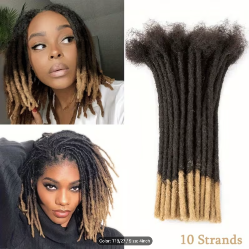 10 Strands GETARME Permanent Handmade Dreadlock Extensions