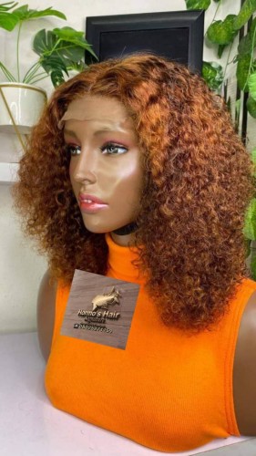 Pissy curl mix tone 16 inches closure wig