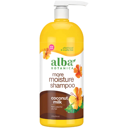 Alba Botanica More Moisture Shampoo, Coconut Milk, 32 Oz